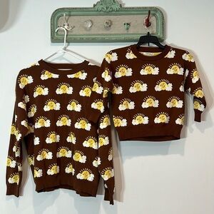 Campure mommy and me sunshine sky crewneck sweater novelty knit 5Y kids new